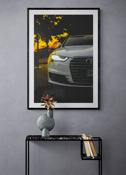 LED Wall Art – Audi A6 Sunset Edition | Modern Glow Canvas