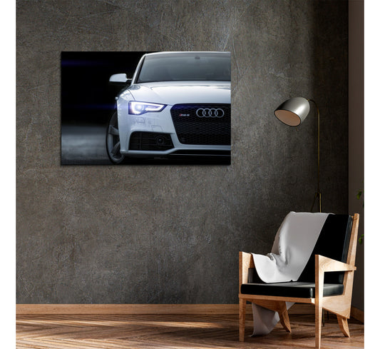 LED Wall Art – Audi RS5 Performance Edition | Monochrome Glow Canvas
