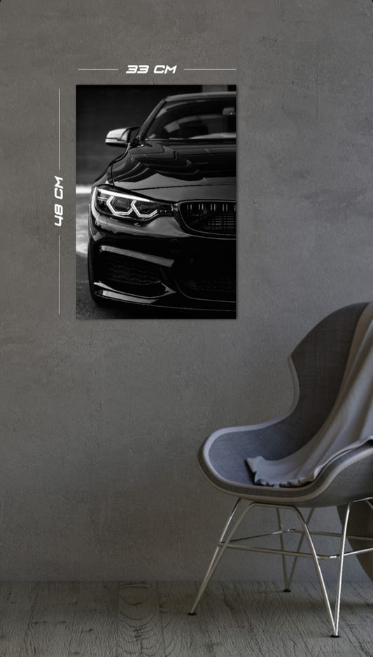 LED Car Wall Poster – BMW Shadow Series (33 x 48 CM)